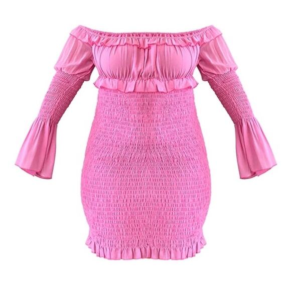 NEW! Pretty Little Things Mini Dress Bodycon Shirred Women's 16 Casual Cocktail - Picture 1 of 7